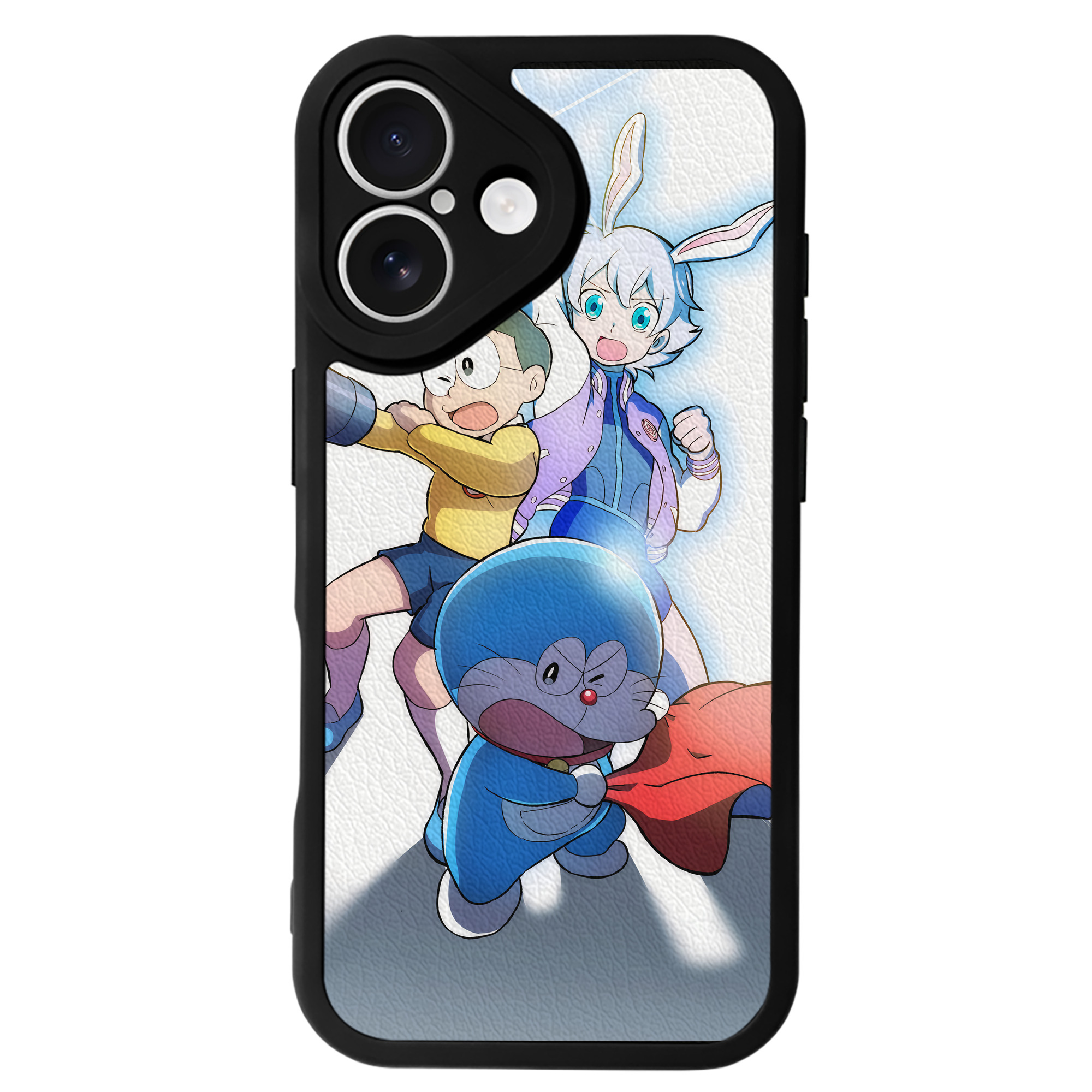（画像用） ドラえもん Doraemon 【iPhone 16シリーズ対応】シリコンスマホケース（レザー調） 材質：シリコン